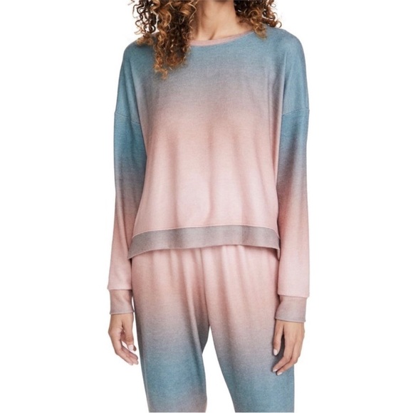 Onzie crew pullover sweatshirt beach balm ombré hi low - Picture 3 of 11